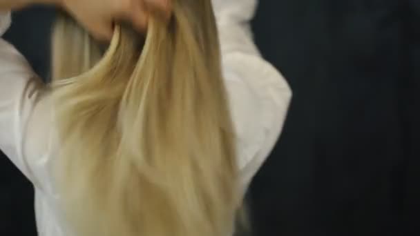 아름다운 금발에 머리를 — 비디오