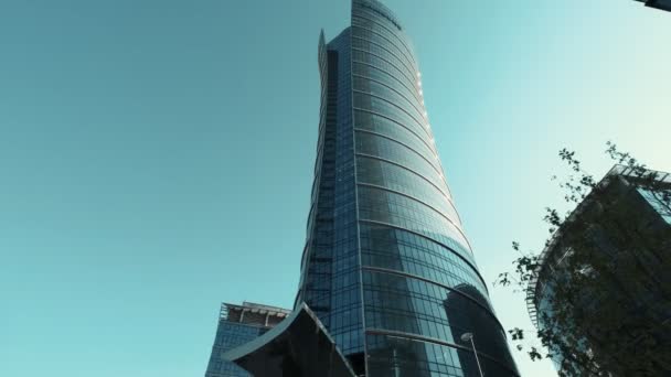 Warsaw Polonia Luglio 2019 Varsavia Spire Skysckaper Piazza Europa — Video Stock