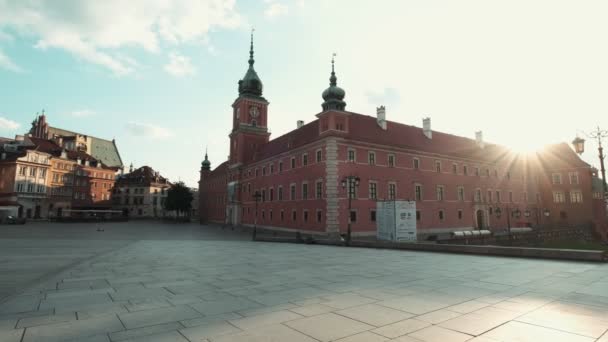 Warsaw Polsko Července 2019 Křižovatka Ulic Jan Kilinski Podwale — Stock video