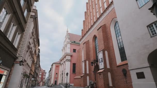 Warsaw Polonia Mayo 2019 Catedral Del Arco San Juan Calle — Vídeo de stock