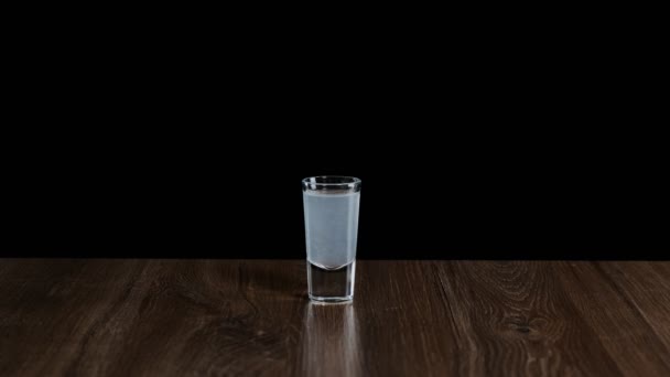 Cocktail Kamikaze Alcoólico Uma Taça Coquetel Barman Decora Óculos Com — Vídeo de Stock
