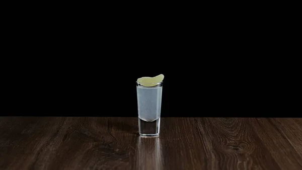 Cocktail Kamikaze Alcoolisé Dans Verre Cocktail Barman Décore Les Verres — Photo