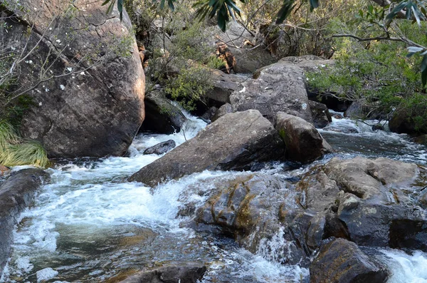 Water Stroomt Rotsen Blue Mountains Ten Westen Van Sydney Australië — Stockfoto