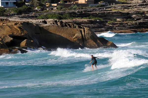 Surfista Acción Bronte Beach Sydney Australia — Foto de Stock