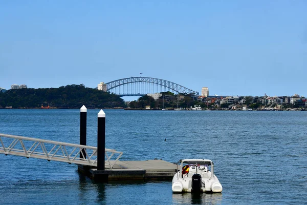 Pohled Most Přístavu Sydney Příbřežního Předměstí Hunters Hill Australském Sydney — Stock fotografie