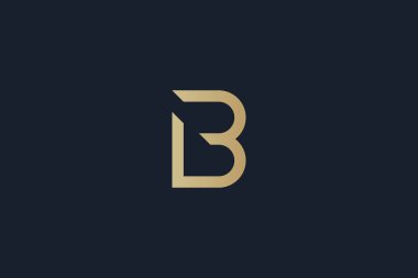 LB logo tasarımı. Bağlı harf L ve B logo tasarımı. vektör illüstrasyonu