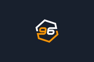 96 logo tasarımı. vektör illüstrasyonu