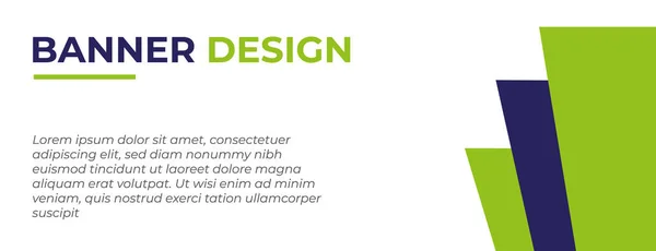 Plantilla Banner Web Diseño Banner Con Color Verde Estilo Limpio — Vector de stock