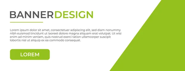 Diseño Plantillas Banner Diseño Banner Verde — Vector de stock