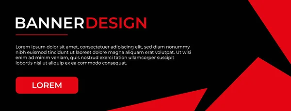 Diseño Banner Rojo Diseño Moderno Plantilla Banner Con Color Rojo — Vector de stock