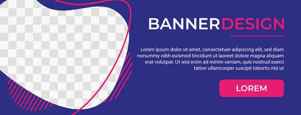 Banner Templates Design Web Banner Ads Banner Photo Space Social — Vector de stock