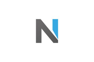 N logosu. N harfi logo tasarımı. Modern harf N logotype. vektör illüstrasyonu