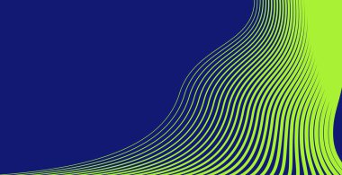 Çizgi sanatı tarzında soyut yeşil çizgili arkaplan