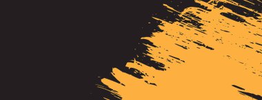 grunge veya fırça ile siyah ve sarı arka plan tasarımı. soyut arkaplan tasarımı