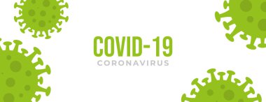 Corona virüsü arka plan tasarımı. yeşil virüs vektör çizimi .