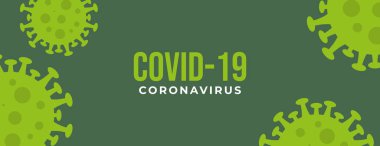 Corona virüsü arka plan tasarımı. yeşil virüs vektör çizimi .