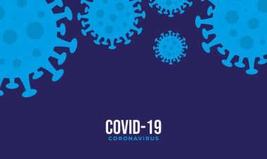Mavi korona virüsü geçmişi. covid-19 vektör arkaplanı