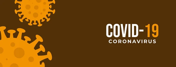 Oranje Corona Virus Achtergrond Ontwerp Met Kopieerruimte — Stockvector
