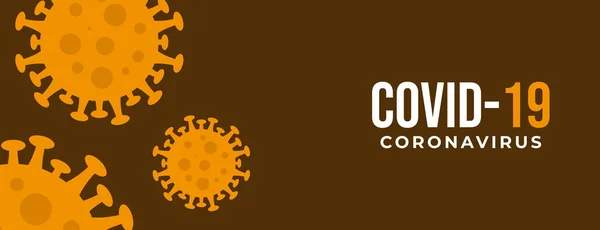 Oranje Corona Virus Achtergrond Ontwerp Met Kopieerruimte — Stockvector