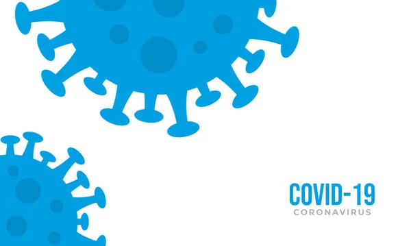 Blauwe Corona Virus Achtergrond Covid Vectorachtergrond — Stockvector