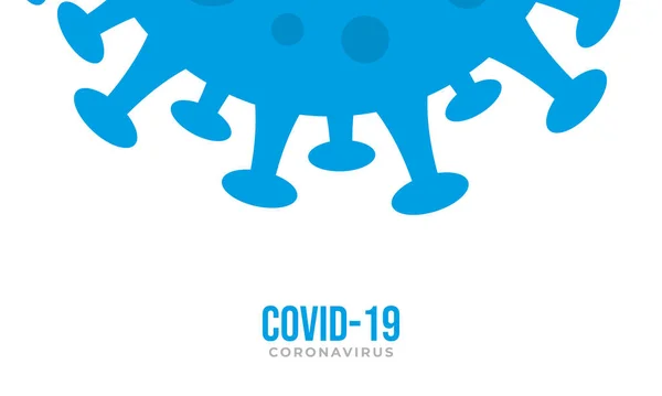 青いコロナウイルスの背景 Covid 19ベクトル背景 — ストックベクタ