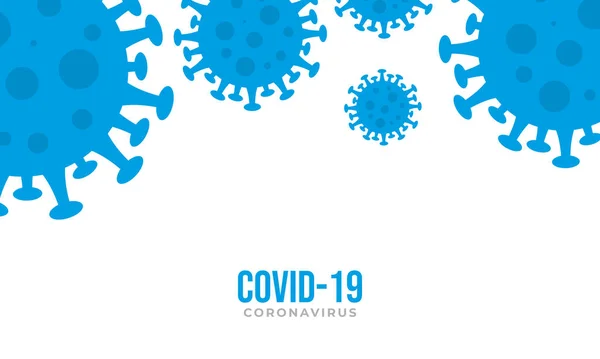 Fundo Vírus Corona Azul Fundo Vetor Covid — Vetor de Stock