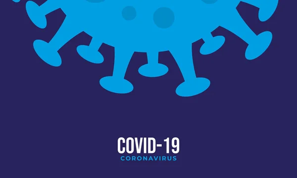 Fond Bleu Corona Virus Covid Fond Vectoriel — Image vectorielle