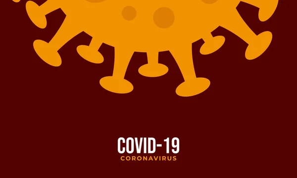 Koronavirus Bakgrund Design Orange Covid Bakgrund Design — Stock vektor