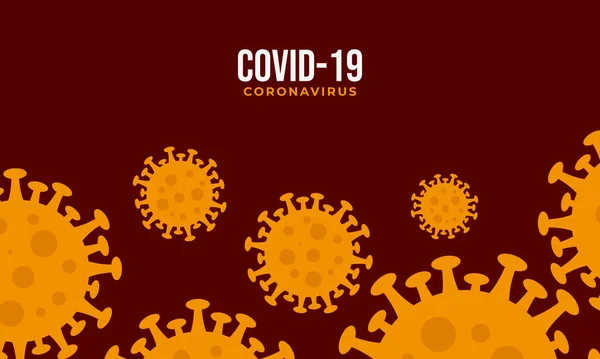 Corona Virus Achtergrond Ontwerp Oranje Covid Achtergrond Ontwerp — Stockvector