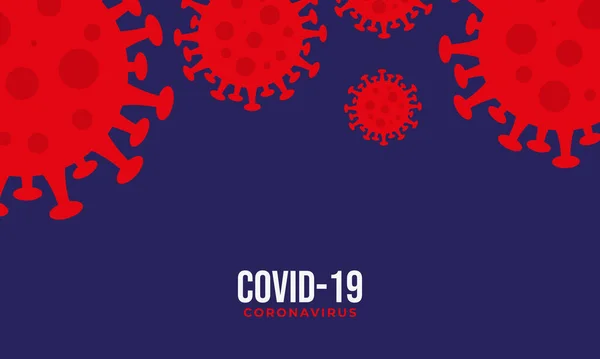 Piatto Covid Sfondo Disegno Rosso Corona Virus Sfondo Illustrazione Disegno — Vettoriale Stock