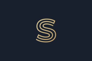S harfi logo tasarımı. soyut modern S harfi logosu kavramı