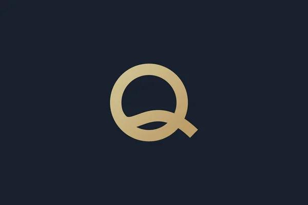 Qのロゴデザイン 現代的で創造的なロゴです ベクターイラスト — ストックベクタ
