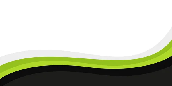 Fondo Ondulado Gris Negro Verde Abstracto Ilustración Vectorial — Vector de stock