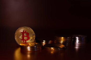 Masa üstü cryptocurrency Bitcoin paraları