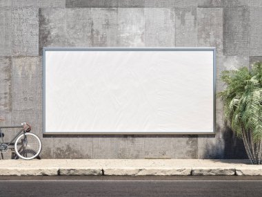 Açık Poster çerçevesi Mockup. 3D çizim