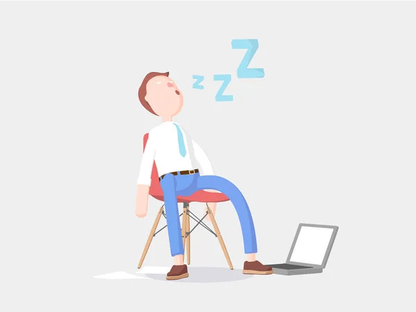 Векторні ілюстрації бізнесмен Джиммі втомлені від роботи — стоковий вектор