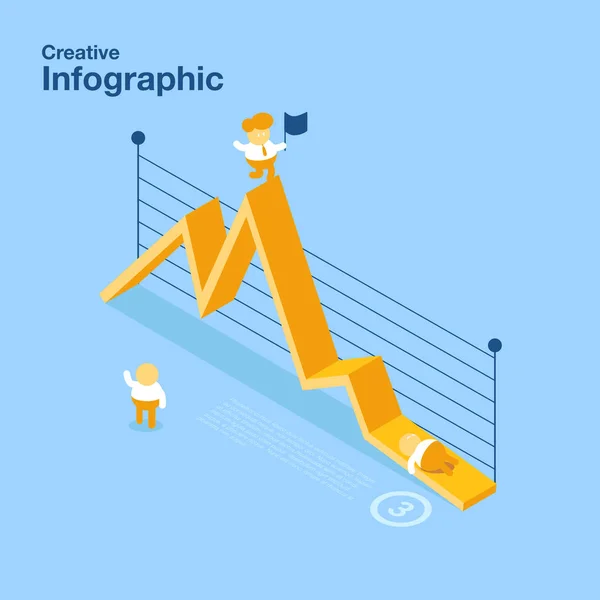 Platte ontwerp moderne Infographic dashboard van bedrijfs marketing. Vectorillustratie. — Stockvector