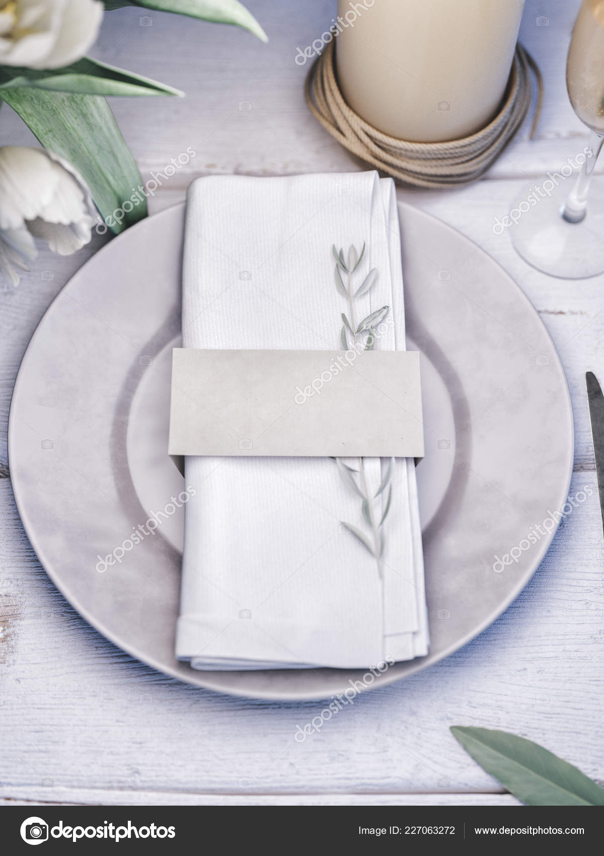 Download Wedding Table Setting Place Card Mockup Stock Photo Image By C Bestpixels 227063272