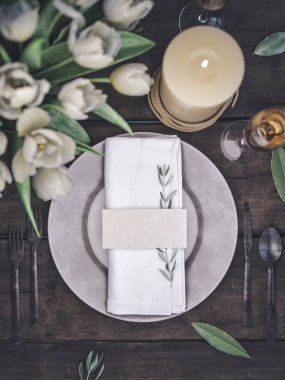 Sofra düğün. Yer kartı mockup.