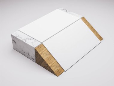 Minimalist mockup kartvizit ahşap ve bukle doku ile. Yaratıcı mockup seti.