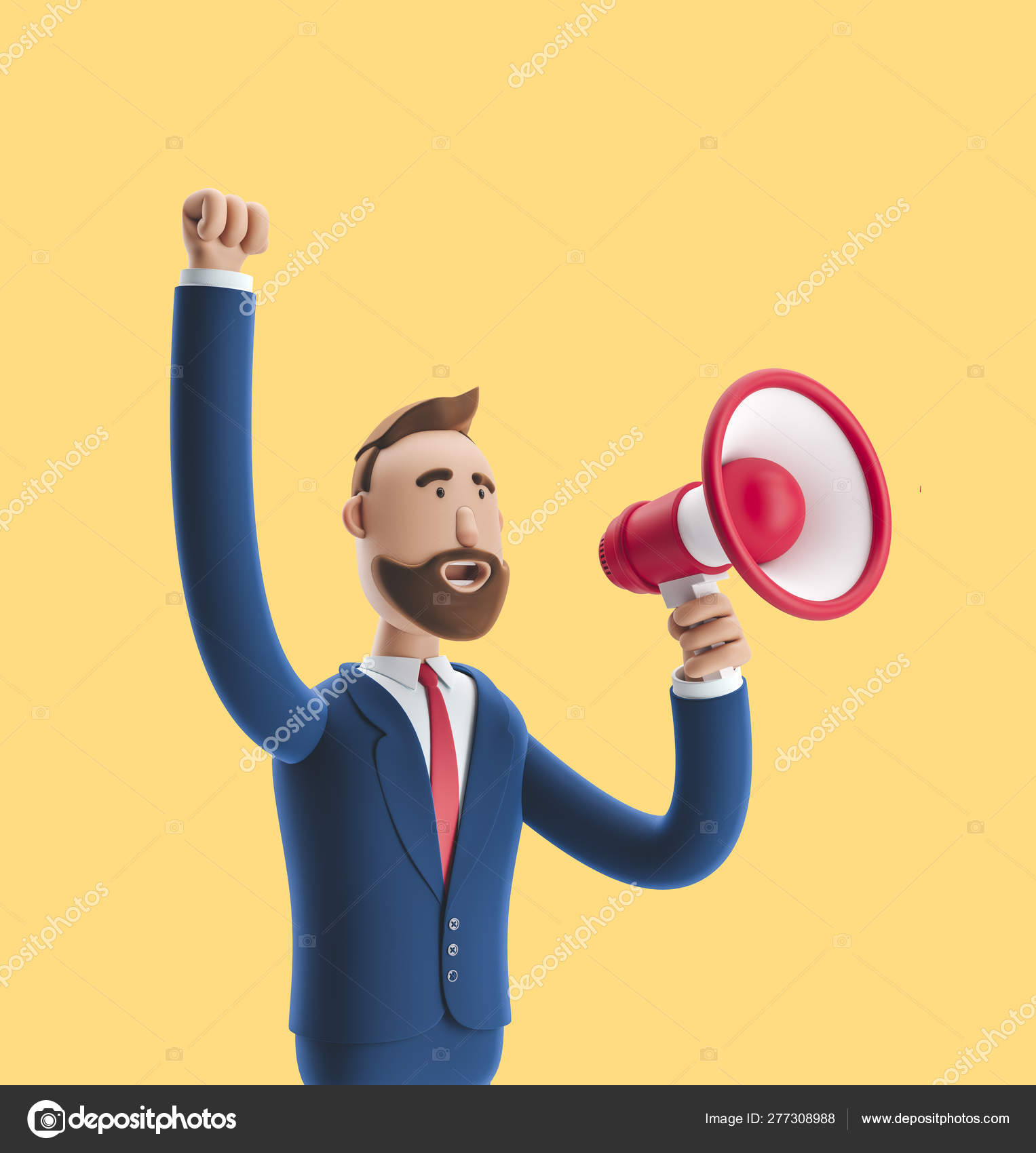 Cartoon character Billy shouting through loud speaker. 3d illustration on yellow background Stock Photo by ©bestpixels 277308988 Cartoon character Billy shouting through loud speaker. 3d illustration on yellow background Stock Photo by ©bestpixels 277308988