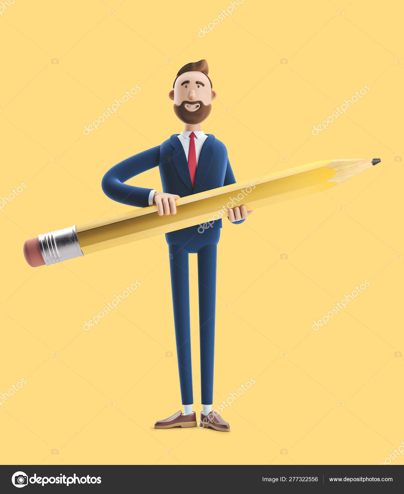 Cartoon character Billy with a big pencil. 3d illustration on yellow background Stock Photo by ©bestpixels 277322556 Cartoon character Billy with a big pencil. 3d illustration on yellow background Stock Photo by ©bestpixels 277322556
