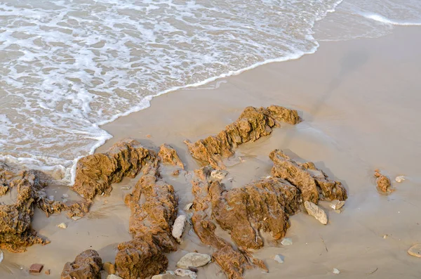 Grandes Pierres Sur Plage Mer — Photo