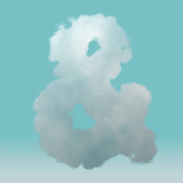 Firme Ampersand Forma Una Nube Con Camino Ilustración — Foto de Stock