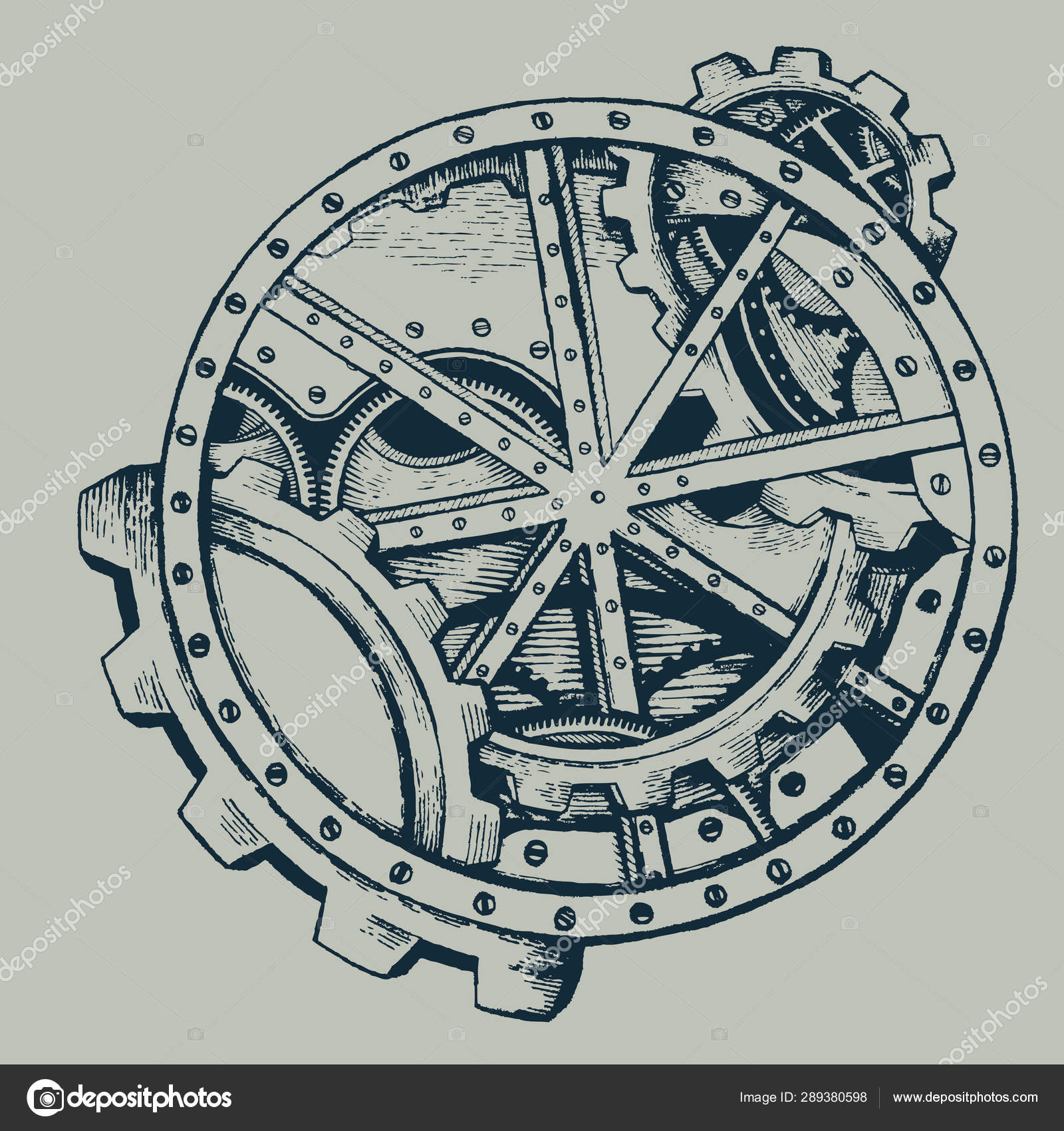 オオサンショウウオ　シャドーボックス　スチームパンク風　機械絵　歯車　メカ 蒸気圧力計（スチームパンク式）歯車仕掛け風の壁掛け時計 彫像