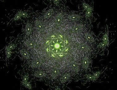 Uzay serisi geometrisini. Görsel olarak çekici zemin kavramsal Izgaralar eğrileri ve fraktal öğeleri öğesi olarak düzenleri fizik matematik teknoloji bilim ve eğitim için uygun yapılmış.