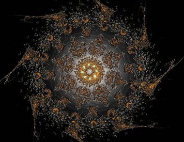 Konuyla ilgili soyut fraktal formlar grafik tasarım ve nükleer fizik bilim parçacıkların. Geometri kutsal fütüristik kuantum dijital hologram doku geliştirme dalga gerçeküstü tasarım.