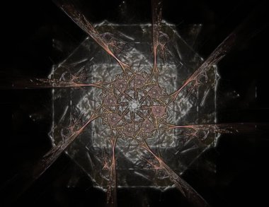 Konuyla ilgili soyut fraktal formlar grafik tasarım ve nükleer fizik bilim parçacıkların. Geometri kutsal fütüristik kuantum dijital hologram doku geliştirme dalga gerçeküstü tasarım.