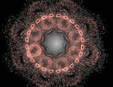 Uzay serisi geometrisini. Görsel olarak çekici zemin kavramsal Izgaralar eğrileri ve fraktal öğeleri öğesi olarak düzenleri fizik matematik teknoloji bilim ve eğitim için uygun yapılmış.