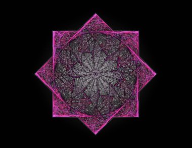 Konuyla ilgili soyut fraktal formlar grafik tasarım ve nükleer fizik bilim parçacıkların. Geometri kutsal fütüristik kuantum dijital hologram doku geliştirme dalga gerçeküstü tasarım.